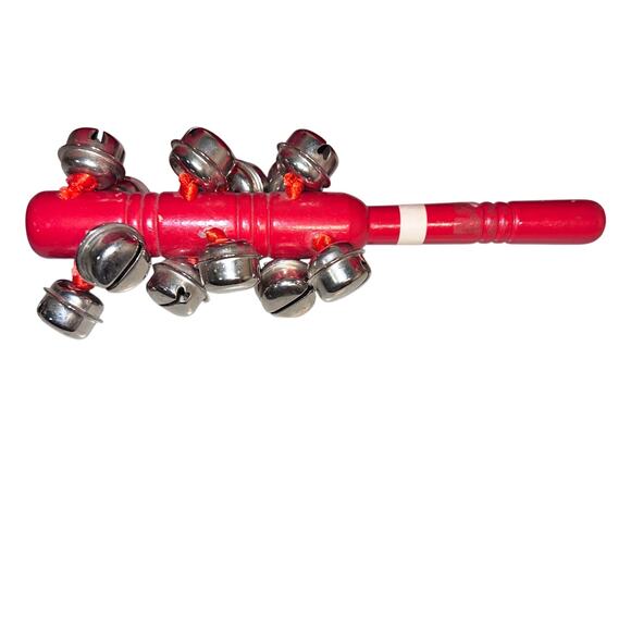 Dan Dee Christmas Elf Red Shoe/Slipper w/ Gold Jingle Bell and Jingle Stick - Picture 5 of 6